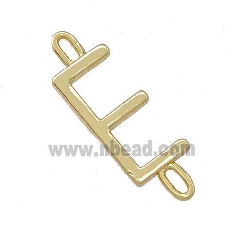 Copper Connector Letter-E Gold Plated