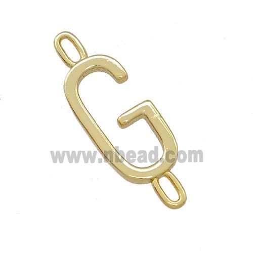 Copper Connector Letter-G Gold Plated