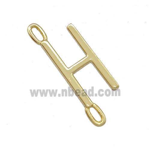 Copper Connector Letter-H Gold Plated