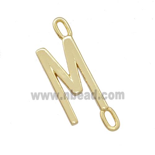 Copper Connector Letter-M Gold Plated