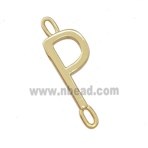 Copper Connector Letter-P Gold Plated
