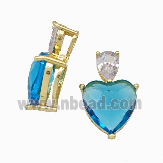 Crystal Glass Pendant 18K gold plated
