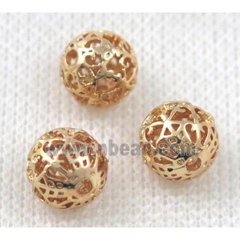 colorfast copper bead, gold plated
