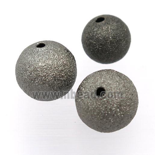round copper stardust beads, corrugated, black plated
