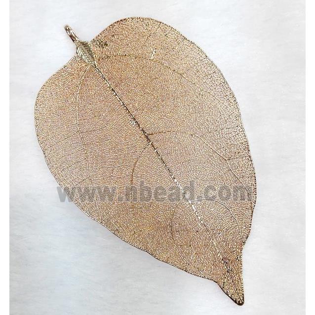 Unfading copper leaf, red copper plated