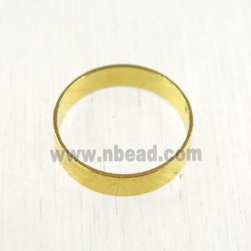 brass ring bead, gold plated