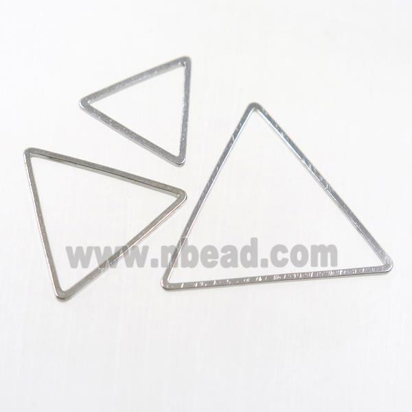 copper links, triangle, platinum plated