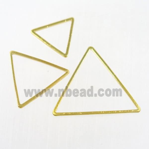 copper links, triangle, gold plated