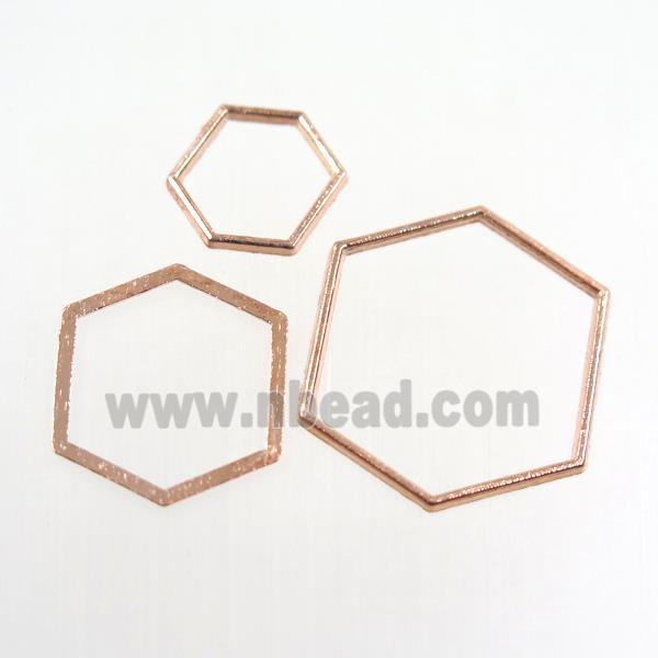 copper linker, hexagon, rose gold