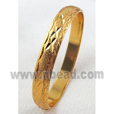 Copper Bangle, gold plated, Nickel Free, Lead Free