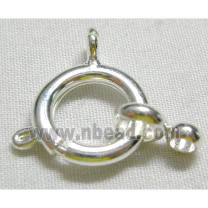 Silver Plated Copper Spring Clasp