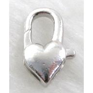 Parrot Clasp, alloy, platinum plated