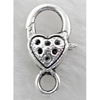 Parrot heart Lobster Clasp, alloy