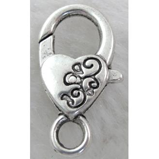 alloy Parrot Lobster Clasp, heart