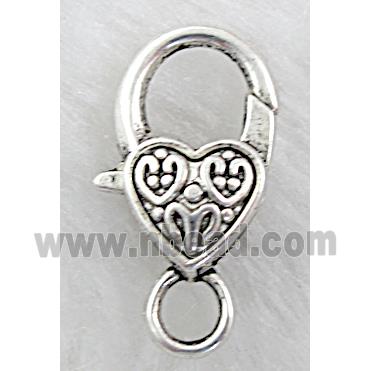 alloy Heart Lobster Clasp