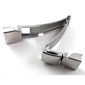 clip Watchstrap clasp, platinum plated