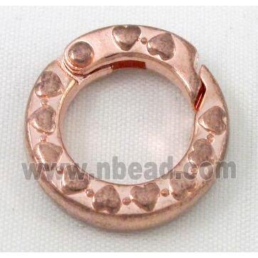 alloy Carabiner Clasp, rose gold