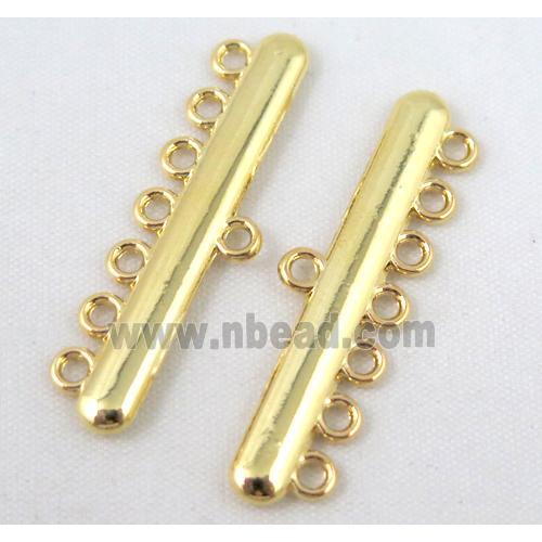 bracelet bar, alloy connector, gold plated
