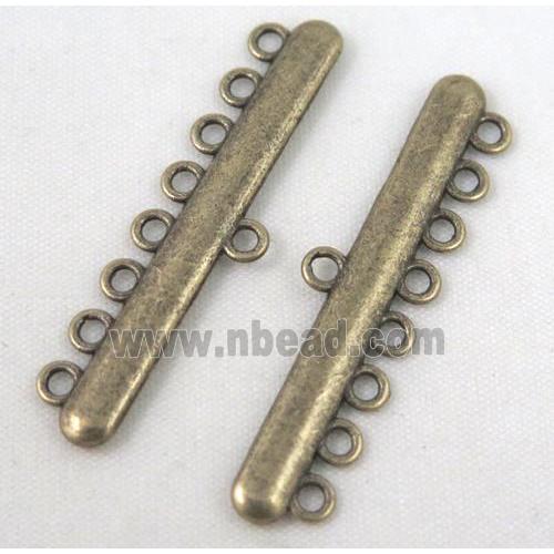bracelet bar, alloy connector, bronze