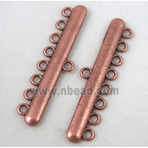 bracelet bar, alloy connector, antique red copper