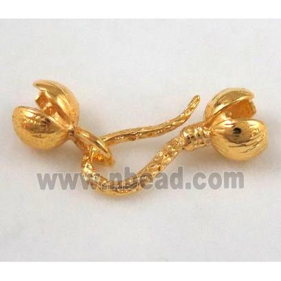 copper clasp, gold plated