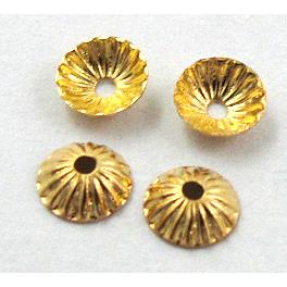 bead-Caps, copper, Golden Plated