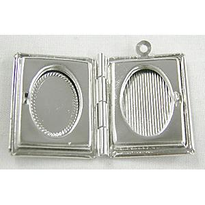 Photo Locket, Copper pendants, Platinum Plated