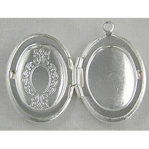 Locket, copper pendants, Silver Plated