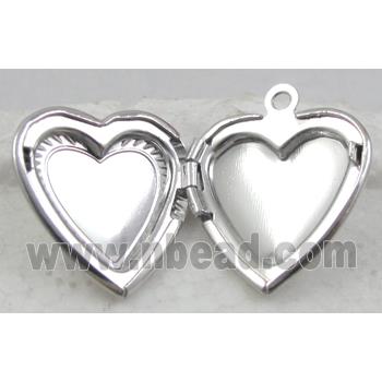 Loving Necklace Locket, copper pendants, Platinum Plated