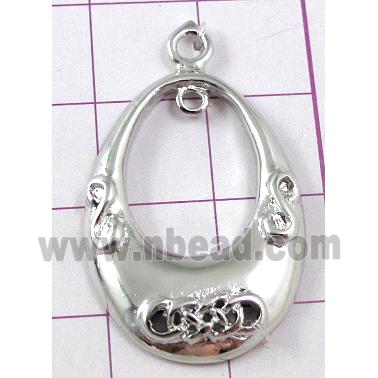 Platinum Plated Jewelry Findings Pendant, copper