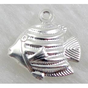 fish pendants, silver plated