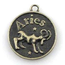12 zodiac, Alloy pendant, bronze