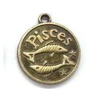 12 zodiac, alloy pendant, antique bronze