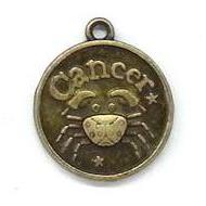 12 zodiac, alloy pendant, antique bronze