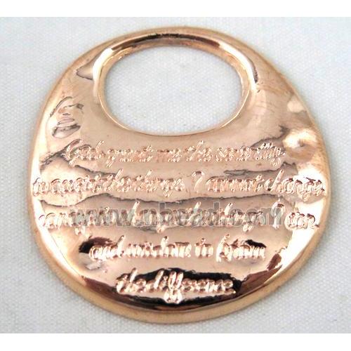 alloy pendant, red copper