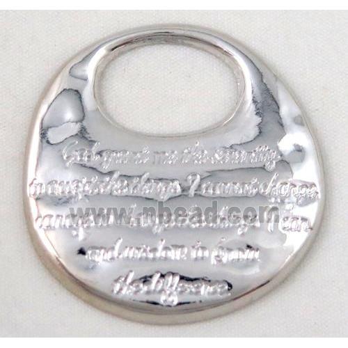alloy pendant, silver plate