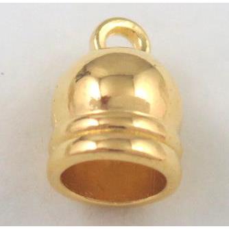 alloy tassel bail pendant, bellcaps, gold plated