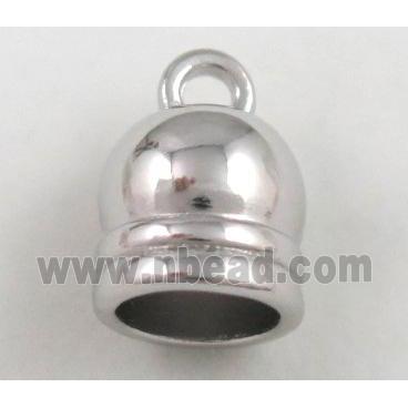 alloy tassel bail pendant, bellcaps, platinum plated