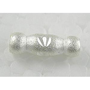Silver Plated Bracelet, necklace spacer Tube