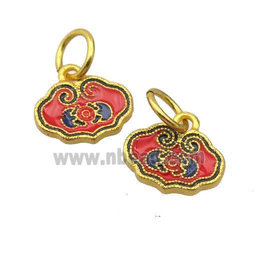 Chinse traditional jewelry pendant with enamel, alloy, gold plated