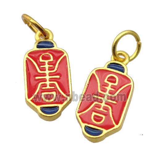 alloy pendant with enamel, gold plated