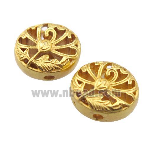 alloy beads, duck gold