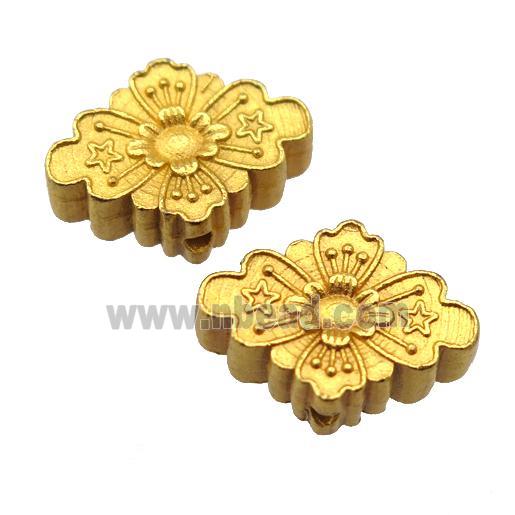 alloy beads, duck gold