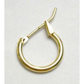 copper Leverback Earring, gold plated