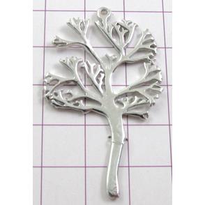 Baroque Style Tree Of Life Pendant, Platinum Plated, copper, Nickel Free