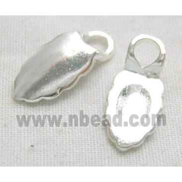 silver plated copper Glue On Bail