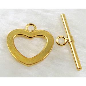Gold Plated Copper toggle clasp, Lead Free, Nickel Free
