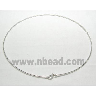 Platinum Plated Copper Necklace Wire