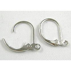 Platinum Plated Copper Earring Hook , Nickel Free