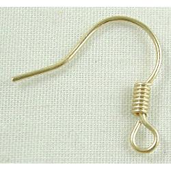 Gold Plated Copper Earring Hook, Nickel Free